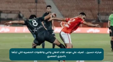 مباراة حسين.. تعرف على موعد لقاء الأهلي وإنبي والقنوات الحصرية التي تبثها بالدوري المصري